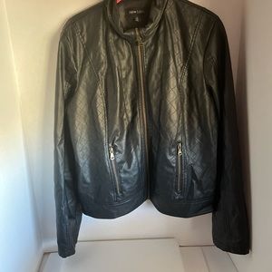 New Look Leather Like Short Jacket,with side zipper pockets Size L